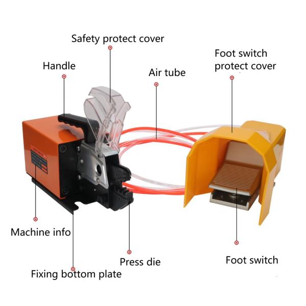 Pneumatic Crimping Tool Pneumatic Crimper Plier Machine Air Powered Wire Terminal Crimping Machine