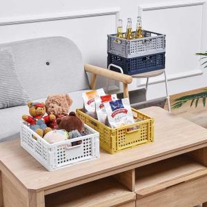 China Drainable Practical Folding Plastic Crates Kitchen Use Stackable Collapsible wholesale