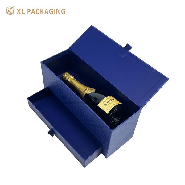 Quality  XL Packaging Custom Packaging Box Factory Two Layers Glass Bottle Packaging Box Customized Paper Wine Box With Magnetic Lid for sale