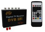Display on car multimedia screen via AV input and controlled DVB-T2 HD Receiver