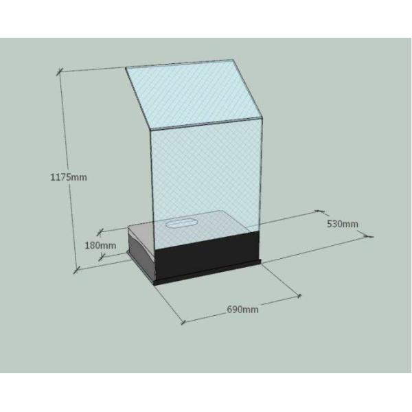 Rear Projection Film 30 Inch Interactive Touch Kiosk Holo Transparent Glass With File Transfer Software