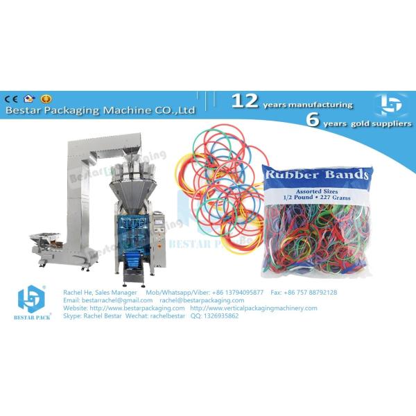 Automatic packaging machine with multi-heads weigher, labeling machine, checkweigher, and turntable BSTV-450AZ