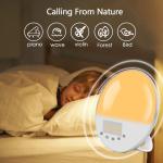 RoHS 7 Colors Smart WiFi Wake Up Alarm Clock Light Tuya APP Works With Alexa