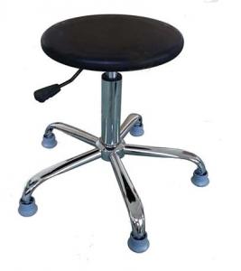 China Polyurethane Round ESD Safe Chairs w/Anti Slip Ring Pattern Color Black wholesale