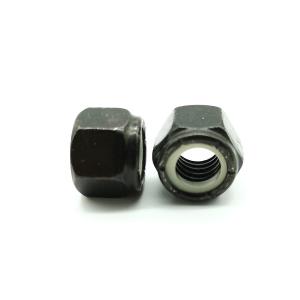 China 1/2-13 UNC Nylon Insert Lock Nuts ASME B18 16.6 Grade 5 Steel Black Zinc wholesale