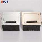 CE approved soft closed clamshell table socket box with rj45