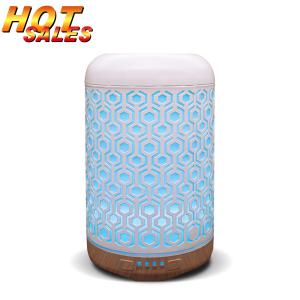 China 100ML Essential Oil Diffuser Metal Iron Aromatheraply Aroma Diffuser With Led Light CE Certificate wholesale