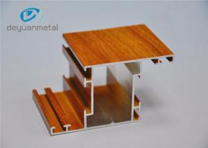 China Alloy 6063 Wood Grain Aluminum Profiles Sections High Tensile Strength wholesale