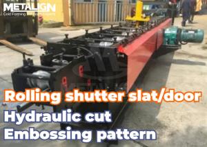 China High Efficiency Roller Door Roll Forming Machine With Hydraulic Cutter And Digital Guide System wholesale