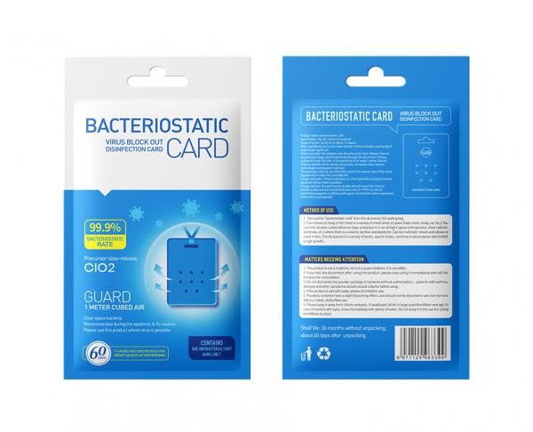 Quality 9×6CM 240mg Chlorine Dioxide Disinfection Cards for sale