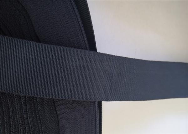 Quality 2cm Polyester Webbing Tape / Poly Webbing Strap Navy Blue Tabby Custom Printed for sale
