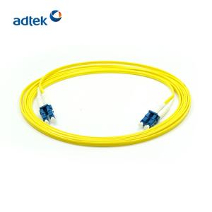 China LC To LC Single Mode Fiber Patch Cord Duplex 3M Yellow PVC Optical Fiber on sale