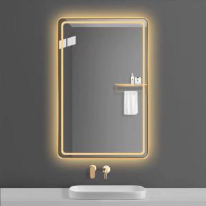 China Custom Rectangular Frameless Bathroom Mirror Smart  Backlit LED Wall wholesale