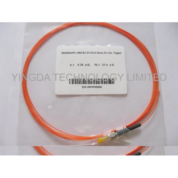 SMA905 ST / UPC Multimode Fiber Optic Patch Cord , Mm Duplex Fiber Optic Jumper