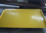 Yellow Mobile Hydraulic Loading Ramp On Ground Loading And Unloading