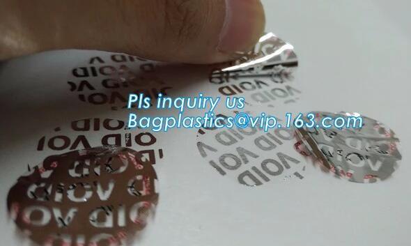 Quality Tamper Evident void security seal Label Sticker tape for medicine box,open void security label/ material, warranty stick for sale