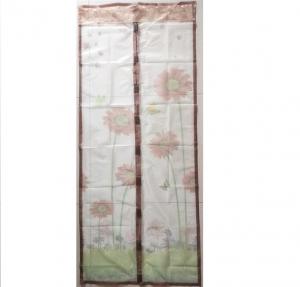 China Printed Door Mosquito Net 100x210cm Magnetic Screen Door Soft Mesh Door wholesale