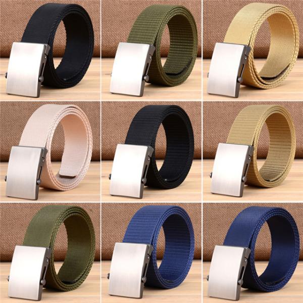 Automatic Slide Metal Buckle Nylon Belt 135cm Tactical Web Belt