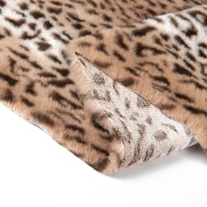 58/60 Width Polyester Faux Rabbit Fur Fabric with Custom Printing and Brushed Finish