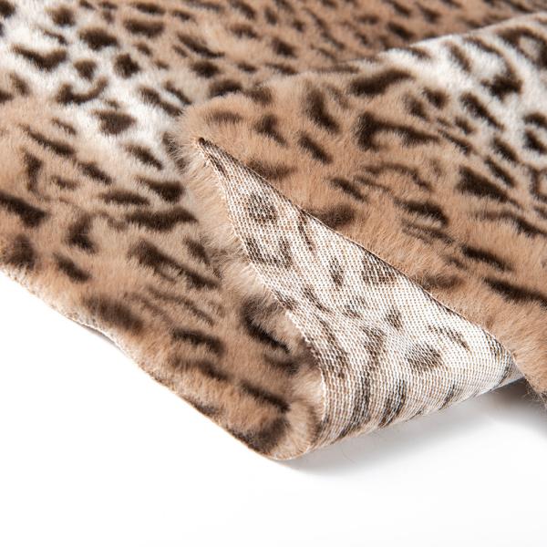 Quality 58/60" Width Polyester Faux Rabbit Fur Fabric with Custom Printing and Brushed Finish for sale