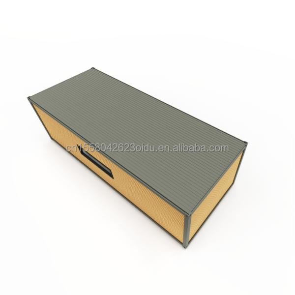 40ft Luxury Container Wooden House with 2 Bedrooms Prefabricated Home Office Modern Design Galvanized Steel Bending 180g