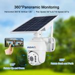 2K WiFi Solar Security Camera 4MP PIR Motion Detection 2 Way Audio Solar PTZ