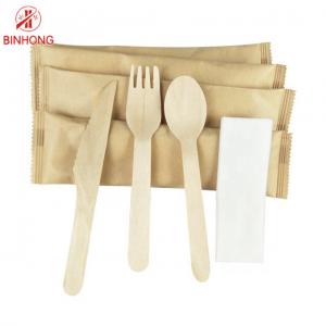 China Biodegradable Compostable Disposable Spoon Knife Fork Bamboo Wooden Cutlery wholesale
