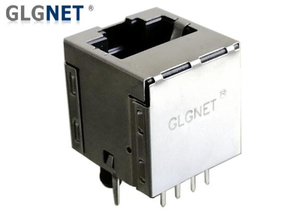 No LED Straight Angle Vertical SMT Rj45 Connector 1 x 1 Port Built In Transforme