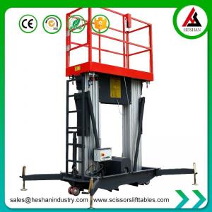 China 12m Electric Mast Lift Aerial Platform Hydraulic Vertical Man Lift Ladder wholesale