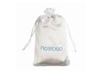 White Colored Soft Satin Drawstring Bags With Coordinating Ribbon Pull Strings