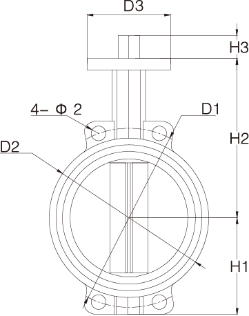 Wafer Style Electrically Operated Butterfly Valve DN65 DN80 Black High Torque