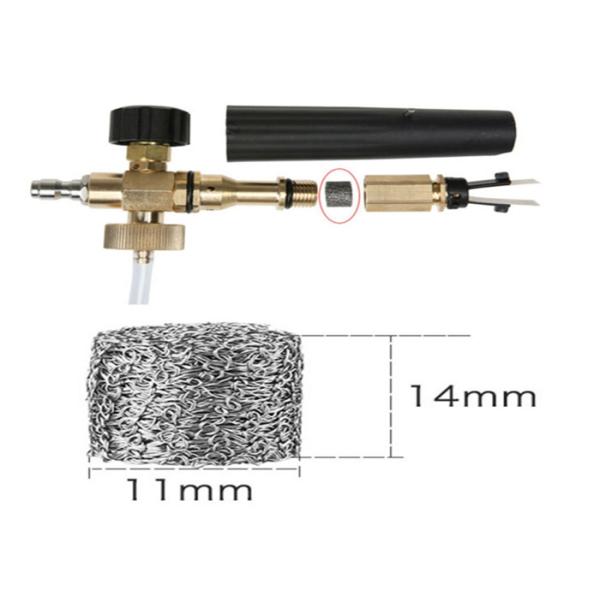 14*10mm 14*5mm Compressed Knitted Wire Mesh 1.1mm Snow Foam Lance Mesh Filter