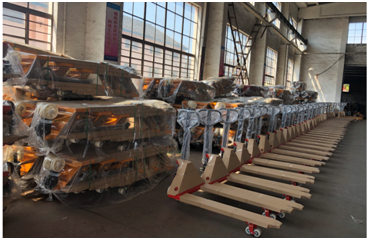 1-10T KAD Manual Hydraulic Pallet Truck Small Manual Forklift With PU Wheel