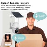 Rechargeable 2K Solar WiFi Camera 128G Memory Cloud Light Two Way Talk Wireless