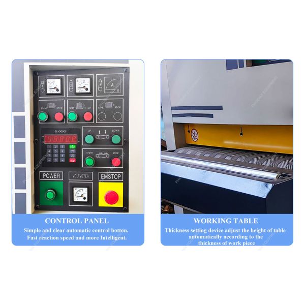 Double Side Sander Woodworking Planer for Building Material Shops Wood Sanding Machine