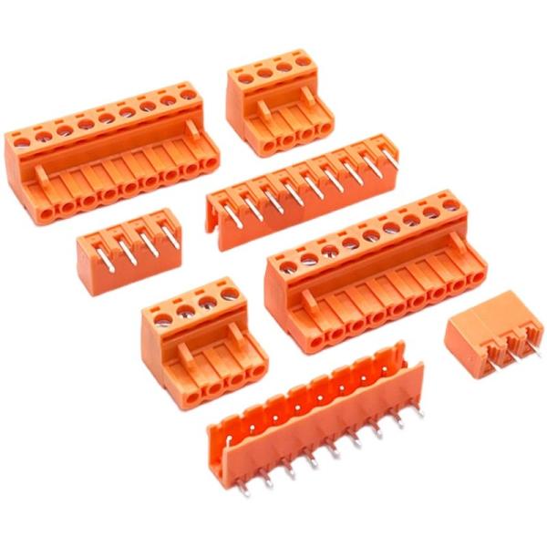 Quality Orange 5.08mm Spacing PCB Pluggable Screw Terminal Blocks Plug + Pin Header Socket for sale