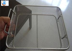 China Medical Sterilization Stainless Steel Wire Basket Special Weave 0.02mm Tolerance on sale