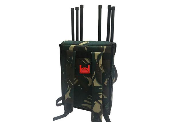 Quality Tactical Manpack Portable Mobile Phone Signal Jammer 120 W Backpack Type for sale