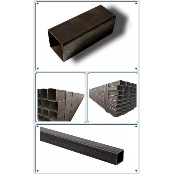 DIN API Black Steel Pipes 12m ERW Square Welding Steel Pipe Customized