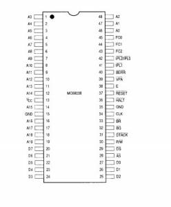 China Integrated Circuit Chip 16-Bit Microprocessor With 8-Bit Data Bus MC68008 MOTOROLA DIP48 wholesale