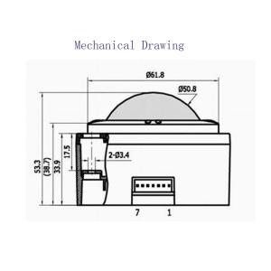 Dust Proof Trackball Module High Sensitivity Three Buttons Durable Rugged