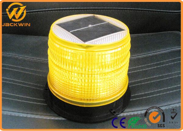 Quality Solar Powered LED Amber Flashing Lights with High Intensity Sensor Manual Control for sale
