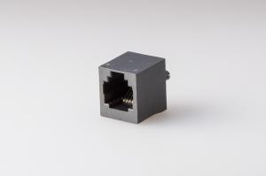 China PBT Black 6P6C 180 Degree RJ11 Jack Without Ear Tab Down RJ11 Modular Jack on sale