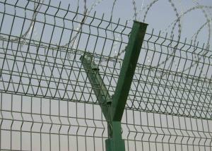 China Y Post 3D Curved Airport Security Fencing , Welded Wire Mesh Fence Panels wholesale