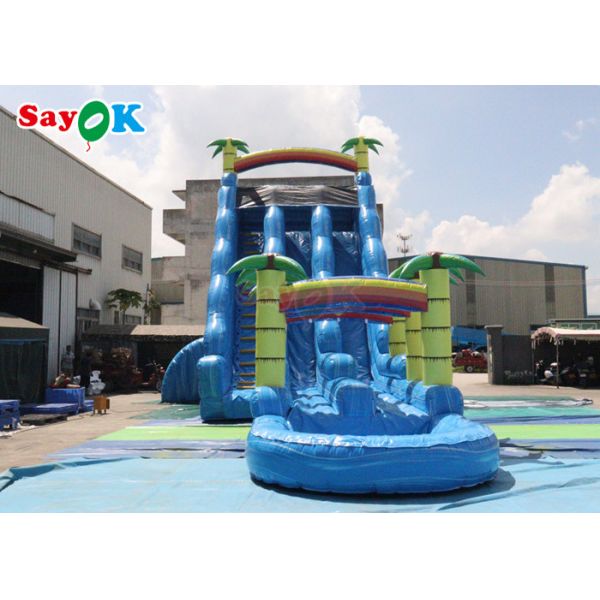 Inflatable Swimming Pool Slide Tropical Fiesta Breeze Commercial Inflatable Water Slide For Kids Adults