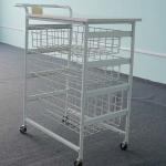 Multi Useness Custom Display Racks Logistics Tool Trolley With Wire Basket