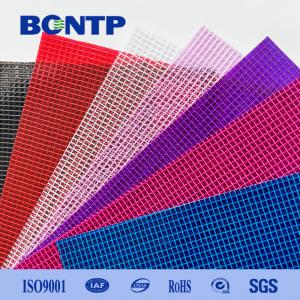 China Rain Resistant PVC Transparent Mesh Tarp PVC Clear Tarpaulin for bag or file pocket wholesale