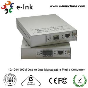 China 2km Gigabit Ethernet Media Converter With Internal Power , Managed Fiber Media Converter wholesale