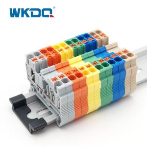 China JPT 2.5 Feed Through Push In Terminal Block Quick Connect CE Certificate Soft Cable Compact Design wholesale