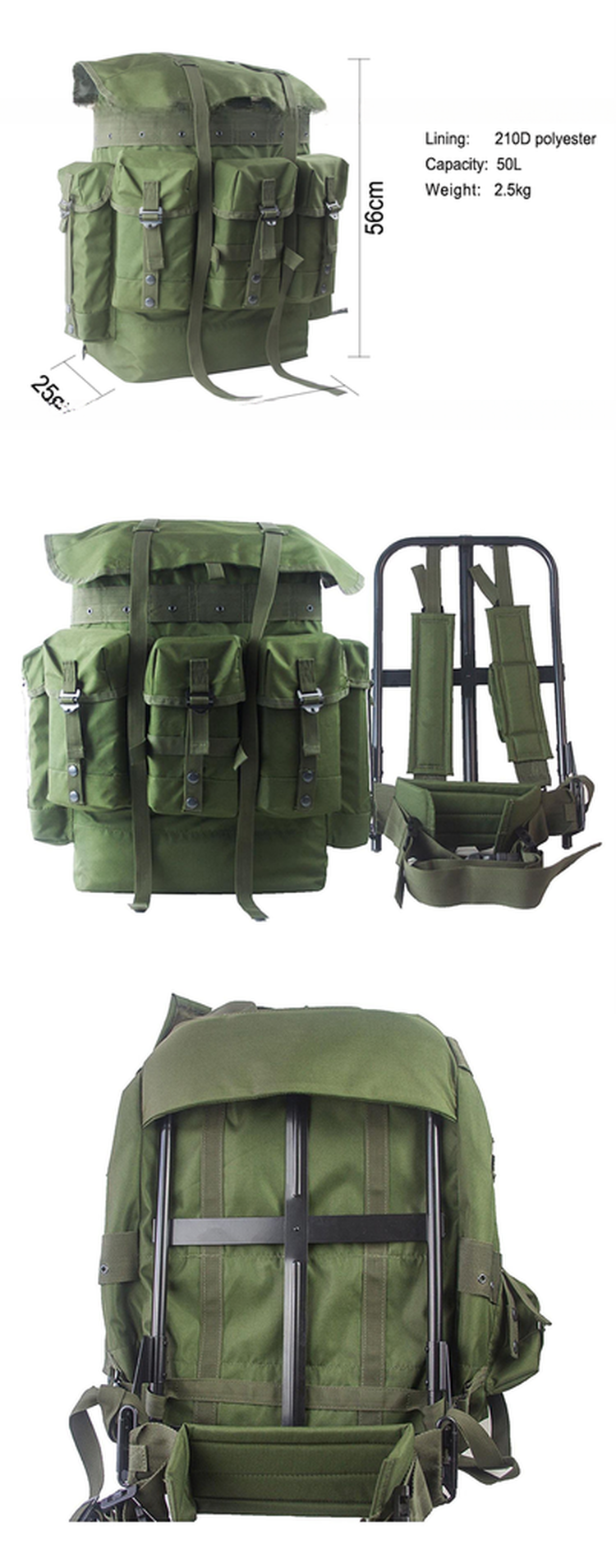 Soft Handle Outdoor Camping Alice Backpack with Large Capacity and Multi-Functional Design